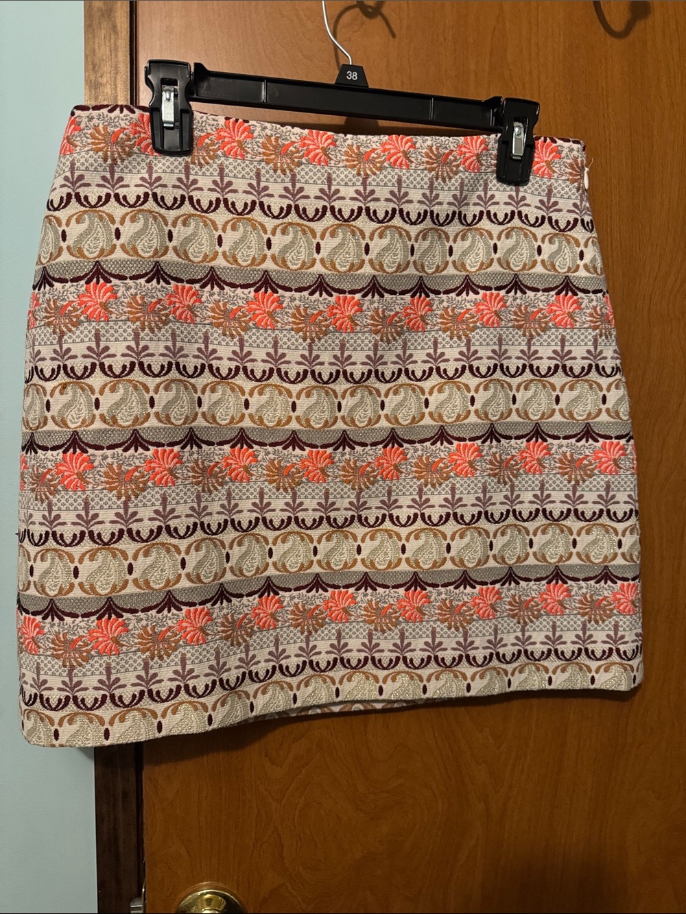 Woven Embroidery Floral Mini Skirt